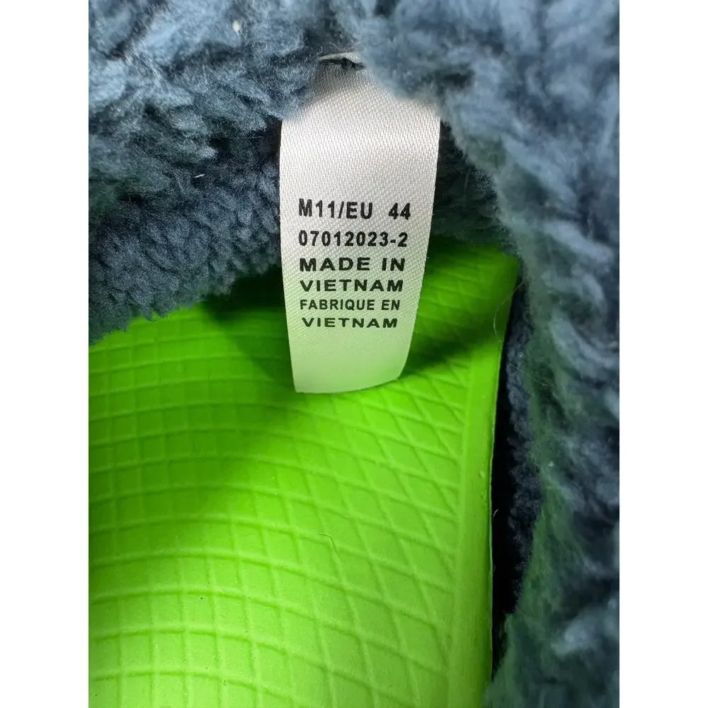 OOFOS OOcoozie Blue Fleece Lined Slip On Shoes Men's Size 11 Recovery Comfort
